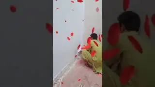Creative wall painting design ideas / extreme wall transformation / simply brilliant #shorts