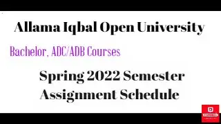 AIOU: Assignment schedule spring 2022 semester