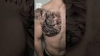 Egyptian with Anubis Chest Tattoo  | Egyptian Tattoo Ideas for Men  #tattoo #anubis