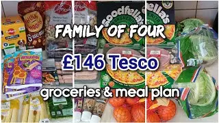 &pound;146 Tesco family groceries and meal plan ● Clubcard prices ● UK family of four