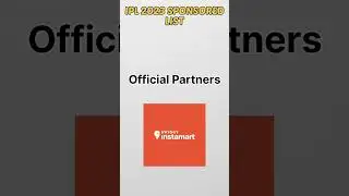 IPL 2023 SPONSORED COMPANY LIST #shorts #shortsfeed #ipl2023 #iplshorts #ipl2023shortsstatus #live
