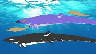 Sticknodes Art: Basilosaurus And Dorudon