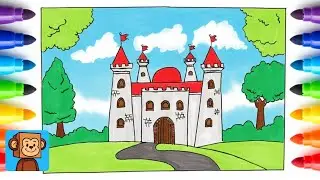 Castle Drawing for Kids 🏰 | Easy Step by Step Drawing