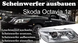 Skoda Octavia Scheinwerfer ausbauen (Remove Skoda Octavia headlights)