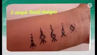 5 simple Bindi designs for kids #pottu designs #Tamil # Mokshi Sai vlogs