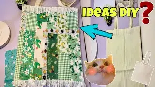 An idea to decorate the bag without sewing💡 A rustic style cloth bag🌿