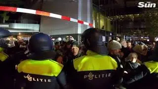 Protesters clash with police in Netherlands over new Covid-19 restrictions