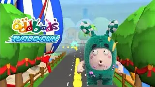 Oddbods Turbo Run game - green Zee