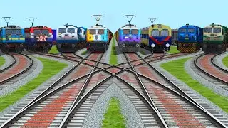Viii Railgadi Crossing At X Bumpy Curves Railroad Tracks || train simulator || free download game 