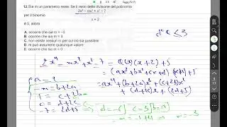 Simulazione Test Ingresso Politecnico Torino Parte Algebra (parte 1)