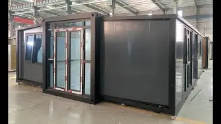 Prefab house 30FT gray wall panel with 2 bedrooms