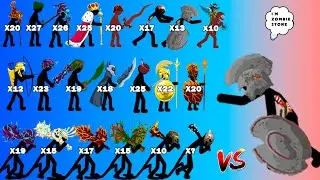 Zombie Stone Giant Vs All Stick Figures Army In Stick War Legacy