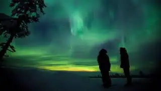 Husky Dog Sledding Overnight Tour with Northern Lights