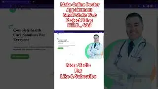 #code #webdesign Doctor Appointment web 🕸️ Project Using #html  #css #javascript #project #skills