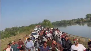 PTI Long March Preparative Scenes  at Sarai Alamgir
