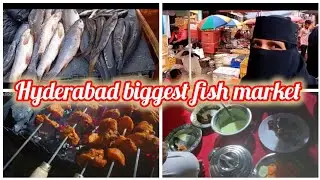 Hyderabad biggest fish market||BarbiQ At home family dinner with fun #youtuber #food #vlog 