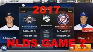MLB 9 Innings 17 League Mode Episode 2: 2017 NLDS Game 2 vs the Milwaukee Brewers