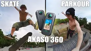 ROL&Ecirc; DE SKATE E PARKOUR: Estreando a Camera Akaso 360
