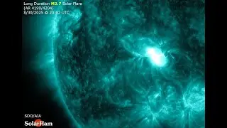 Long Duration M2.7 Solar Flare + Halo CME (8/30/2025)