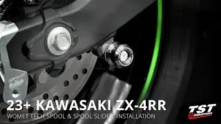 How To Install Rear Swingarm Spools on 2023+ Kawasaki ZX-4RR by TST Industries