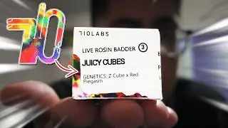 THIS JUICY CUBES WAS ONE OF A KIND! | 710 Labs Juicy Cubes LIVE ROSIN BADDER!