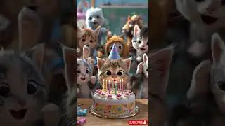 Cute Kittens Birthday Party 🎂🐾  #Kittens #CuteCats #CatLovers #KittenShorts #FunnyCats