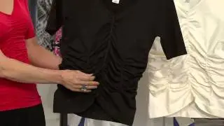 Legacy Conceal It Solid Ruched Half Sleeve Tee with Leah Williams
