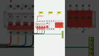 MCB, RCCB, SPD 3 phase ka wairig kaise kare Daigram