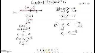MTH100 Chapter 2 Solving Inequalities Part 1