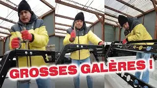Début de l'aventure avec une structure de benne et une tente de toit, ça commence mal !