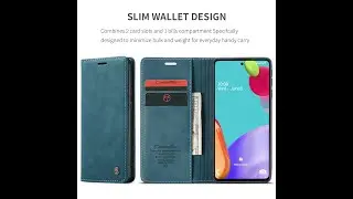 CaseMe Samsung Galaxy A52 5G Wallet Magnetic Case Blue