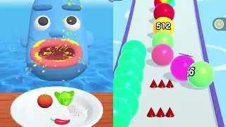 Burger Master Vs Ball Run 2048- Gameplay Walkthrough Android IOS- All Level Max Tiktok