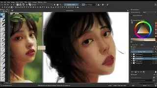 Digital art in Krita ||Without any sketch|| Timelapse#kritadrawing #digitaldrawing #timelapse