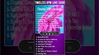 TIMELESS OPM LOVE SONGS ｜ COMPILATION ｜ PRINCESS ERICA VLOGS AND MUSIC #shorts