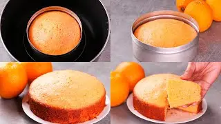 ORANGE SPONGE CAKE RECIPE | WITHOUT OVEN | SOFT ORANGE CAKE | HOW TO MAKE ORANGE CAKE | N'Oven Foods