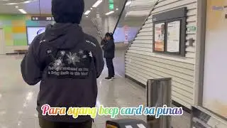 Instructions on how to load a Transport Card (교통카드) and how to use