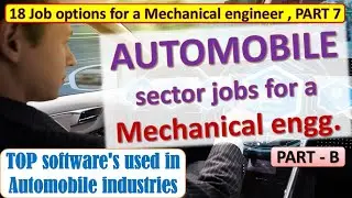 Job options in Automobile sector | Automobile industry jobs | software's used in Automobile sector