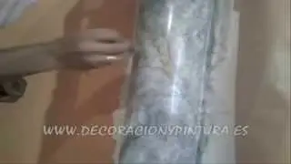Imitacion Marmol en Columna ✅