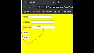 How to create submit and reset button in your HTMl | #html #htmlform