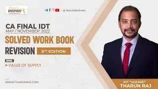 CA FINAL | PAPER-8 | INDIRECT TAX LAWS | MAY/NOV'22 | SOLVED WORK BOOK REVISION - DAY 4