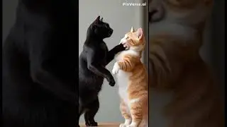 #CatHighFive ✋🐾 #SmartCats 😸🧠 #FunnyKittens 😂🐱 #HighFiveChallenge 🙌🐈 #TalentedPets 🏆🐾