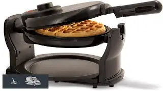 bella Classic Rotating Belgian Waffle Maker with Nonstick Plates Removable Drip Tray