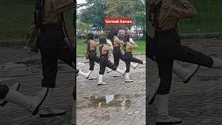 aba-aba baris berbaris langkah tegap, hormat kanan, buka barisan dengan pelaksanaan grak dan jalan