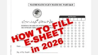 FBISE Paper Attempt Method 2026 | How to Fill OMR and E-Sheets Correctly