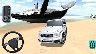 New Mercedes g 63 suv in the sea and auto repair shop funny drive _3d driving class #3 simulation