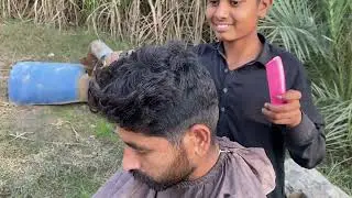 ASMR Pakistani youngest barber  💈 in the world 🌍