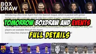 TOMORROW UPCOMING EVENTS AND BOX DRAW IN PES 2020 MOBILE ||PES 2020 || FEB 24.02.2020