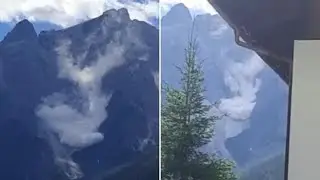Crollo in val Fiscalina sulle Dolomiti: blocchi di roccia si staccano e cadono a valle