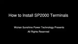 SP2000 monitoring terminal installation instruction