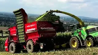 Maishäckseln 2023 mit John Deere 9800i Häckler u. Kemper 490Plus Gebiß mit 2. Holmer Terra Variant